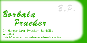 borbala prucker business card
